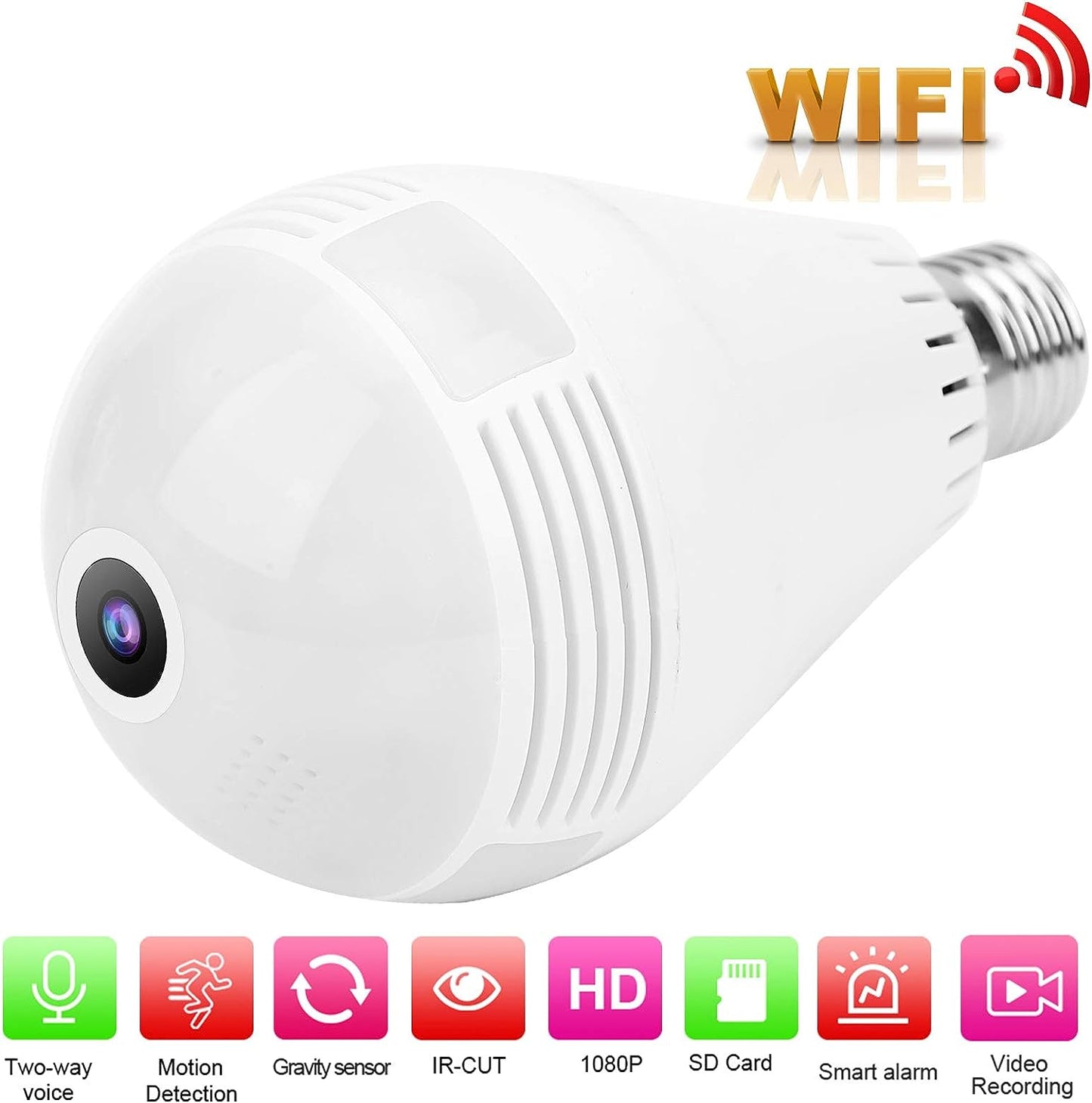 V380 VR E27 Bulb Wifi Camera With V380Pro App