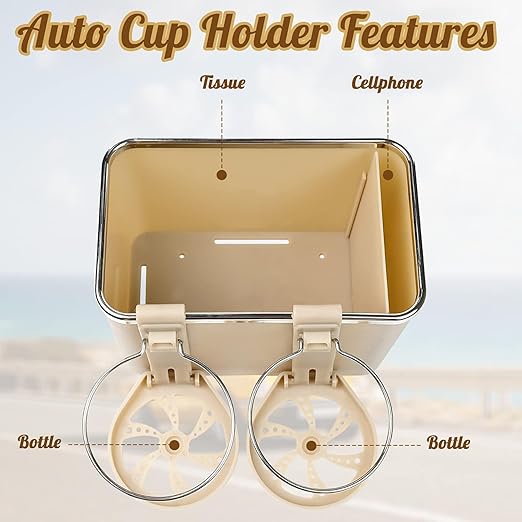 Tissue Storage Box With 2 Fordable Cup Holder