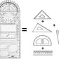 Plastic Multifunctional Drawing Ruler