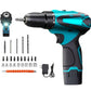 Cordless 12V Lithium Battery Electric Drill Set