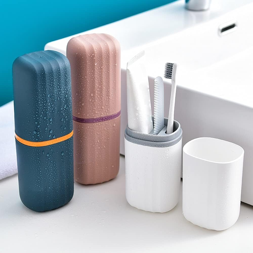 Travel Toothbrush Case – Portable Toothbrush & Toothpaste Holder for Travel, Camping, School & Business Trips