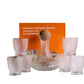 MHome 7-Piece Hammered Borosilicate Glass Water Set with Bamboo Lid – 1.6L Pitcher & 6 Glasses