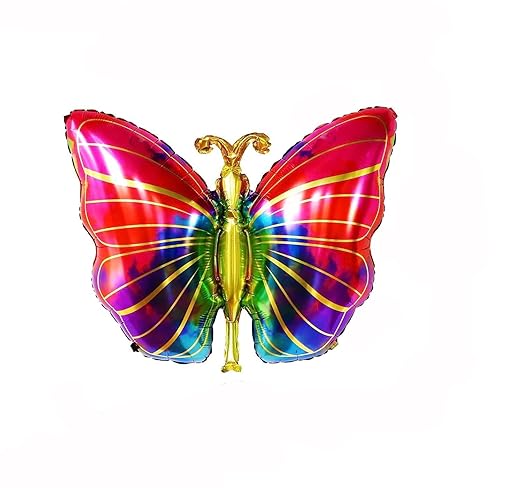 Butterfly foil balloon With flower And Leaf