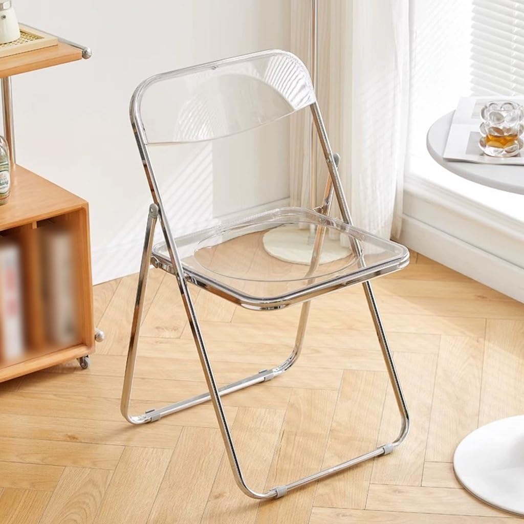 MFurn 5-Piece Dining Set with Round Tulip Table and 4 Folding Chairs