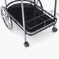 MHome Metal Notica Serving Trolley – Silver Chrome & Dark Glass Bar Cart