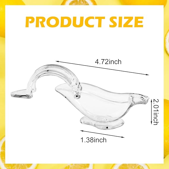 Acrylic Manual Lemon Juicer – Portable Transparent Bird-Shaped Citrus Squeezer
