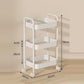 MHome 3 Tier Rolling Storage Cart with Wheels, Carbon Steel, 45x30x78cm