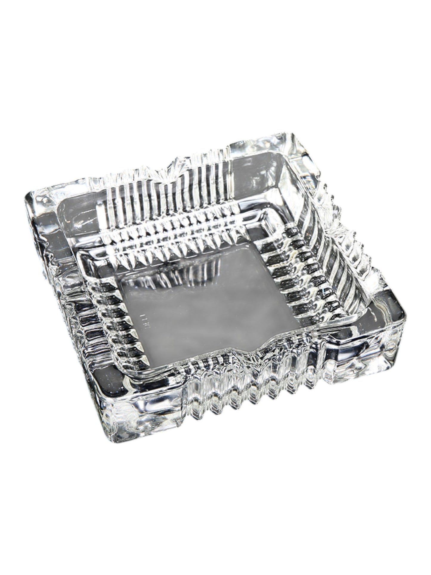 MHome Durable Glass Ash Tray In Round And Square Shape For Home Or Office
