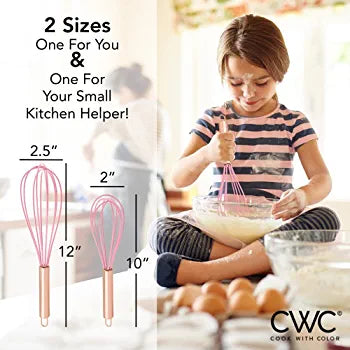 Silicone Whisk  With Gold Handle