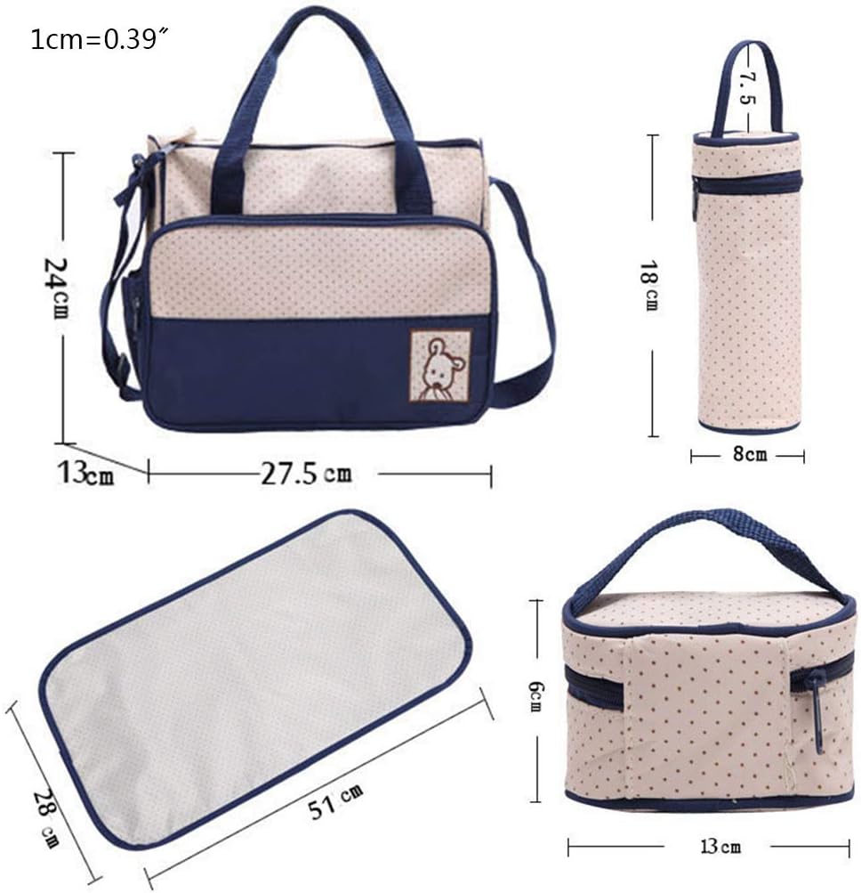 MBaby 5-Piece Multifunctional Baby Changing & Diaper Bag Set