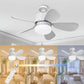 MHome Modern Dimmable E27 LED Ceiling Fan Light – 2-in-1 Remote-Controlled Chandelier Lamp