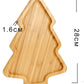 MHome Bamboo Christmas Tree Wooden Serving Platter