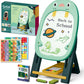 Kids Adjustable Easel Vertical Double-Sided Kids Magnetic Drawing Board With Shelf – 46-Piece Art Set