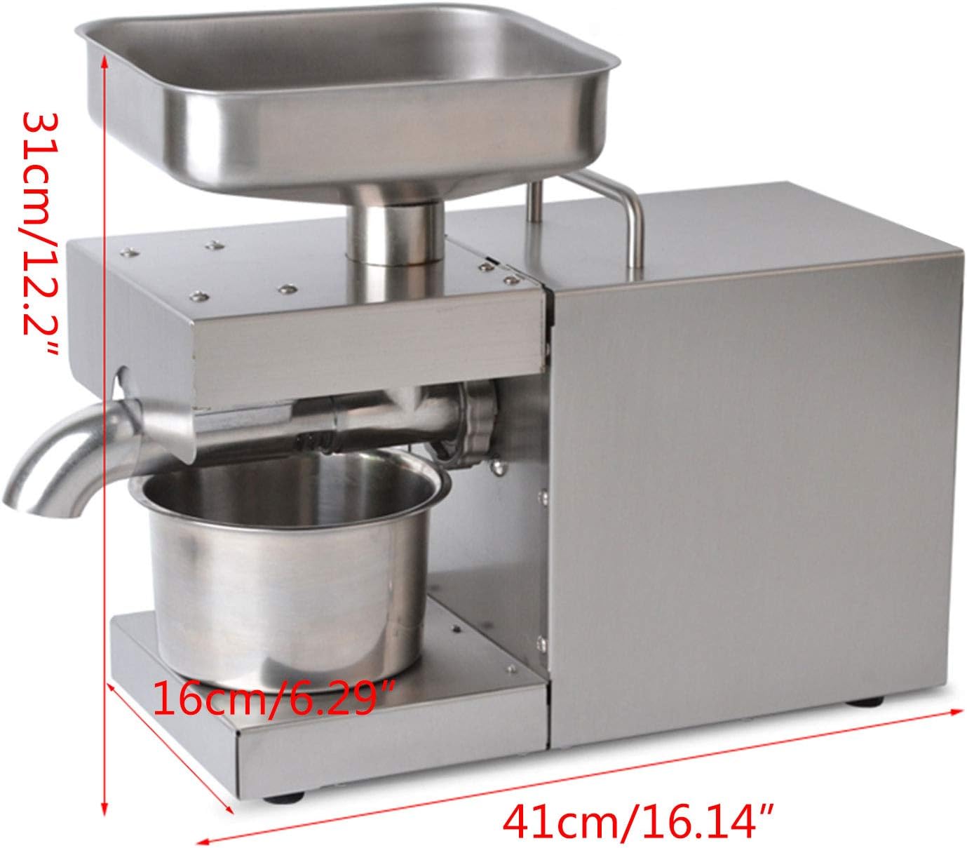 MHome Stainless Steel Automatic Oil Press – 600W Electric Oil Expeller