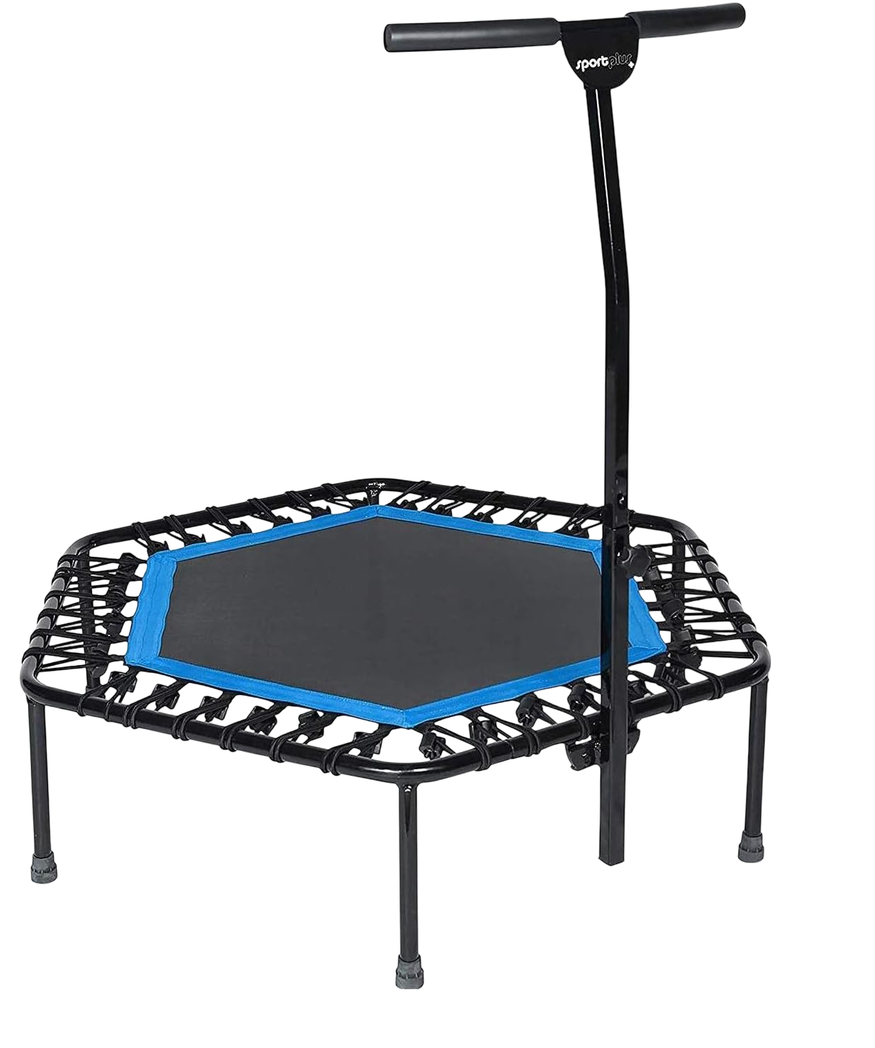 Heavy-Duty 110cm Fitness Trampoline with Adjustable Handlebar – Silent Bungee Rebounder for Adults &amp; Kids, 200KG Weight Capacity
