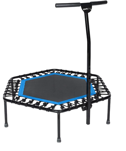 Heavy-Duty 110cm Fitness Trampoline with Adjustable Handlebar – Silent Bungee Rebounder for Adults &amp; Kids, 200KG Weight Capacity