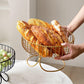 MHOME Metal Fruit Bowl Wrought Iron Basket Modern Kitchen Storage