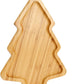 MHome Bamboo Christmas Tree Wooden Serving Platter