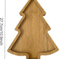 Santa Tree Shape Plate for Food Appetizers Desserts