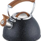 2.5L Black Whistling Kettle with Wooden Handle
