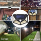 Triple Function 100-LED Polygonal Solar Sensor Light