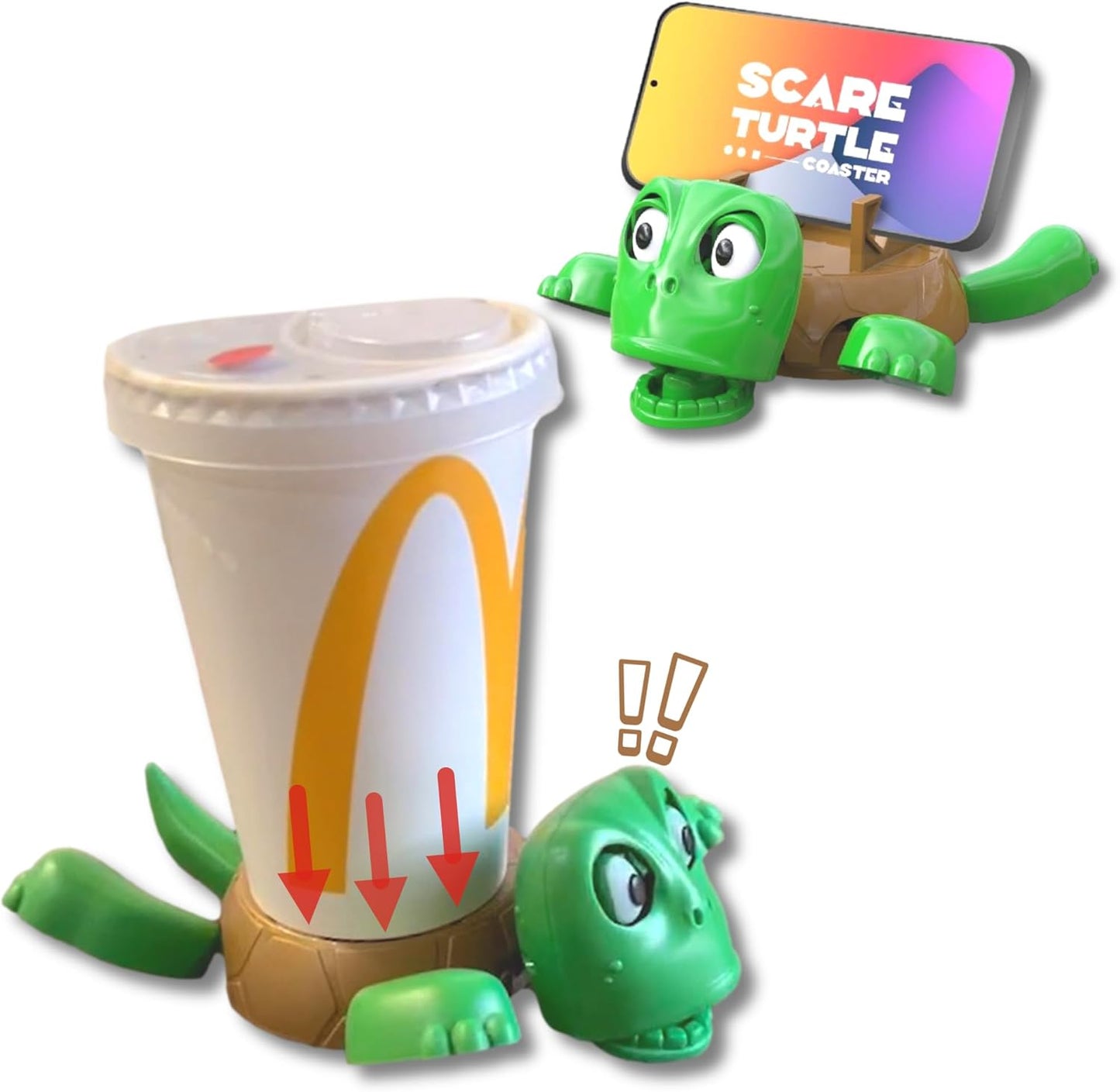 2-in-1 Tortoise Coaster & Phone Stand – Fun Novelty Mug Holder