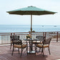 MFurn 2.7M Outdoor Garden Parasol – Patio Sun Shade Umbrella with Base
