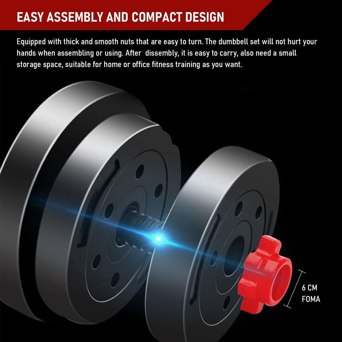 Pro-Sportz 20kg Adjustable Dumbbell and Barbell Set with Connecting Rod