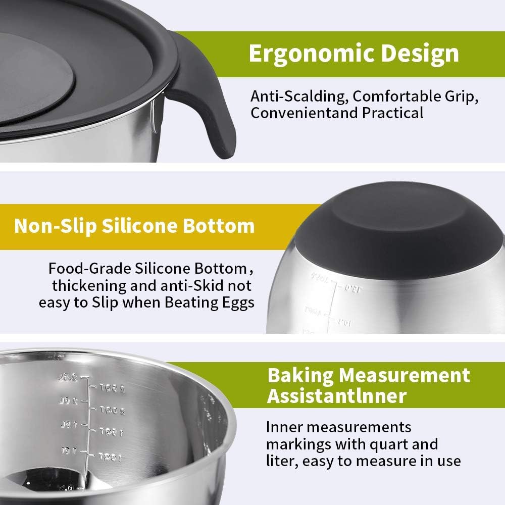Stainless Mixing Bowls Set of 3