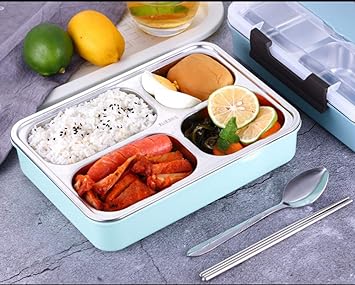 Stainless Steel Large-capacity Lunch Box with Cutlery 1200ml