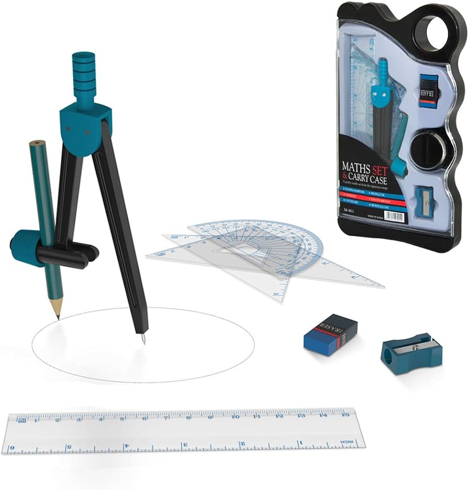 Math Geometry Kit Set 8pcs – Megamall Online Store