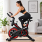 Pro-Sportz Indoor Flywheel Spin Bike, Adjustable Home Gym Exercise Bike with Anti-Slip Pedals