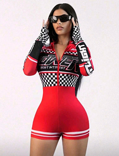 Ladies Sexy Speed Racer Style Bodysuit-Various Colours