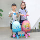 Kids Cartoon Theme Roller Luggage Scooter School Bag with Wheels