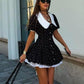 Ladies Floral Print Ruffle Mini Dress