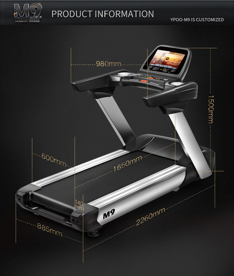 Pro-Sportz BF9 Luxury Commercial Treadmill 7HP Ultra-quiet Shock-absorbing With 15.6 TFT Android Screen