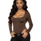Ladies High-Cut Long Sleeve Bodysuit-Various Colours