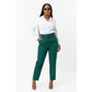 Ladies High Waisted Formal Ankle Trousers-Various Colours