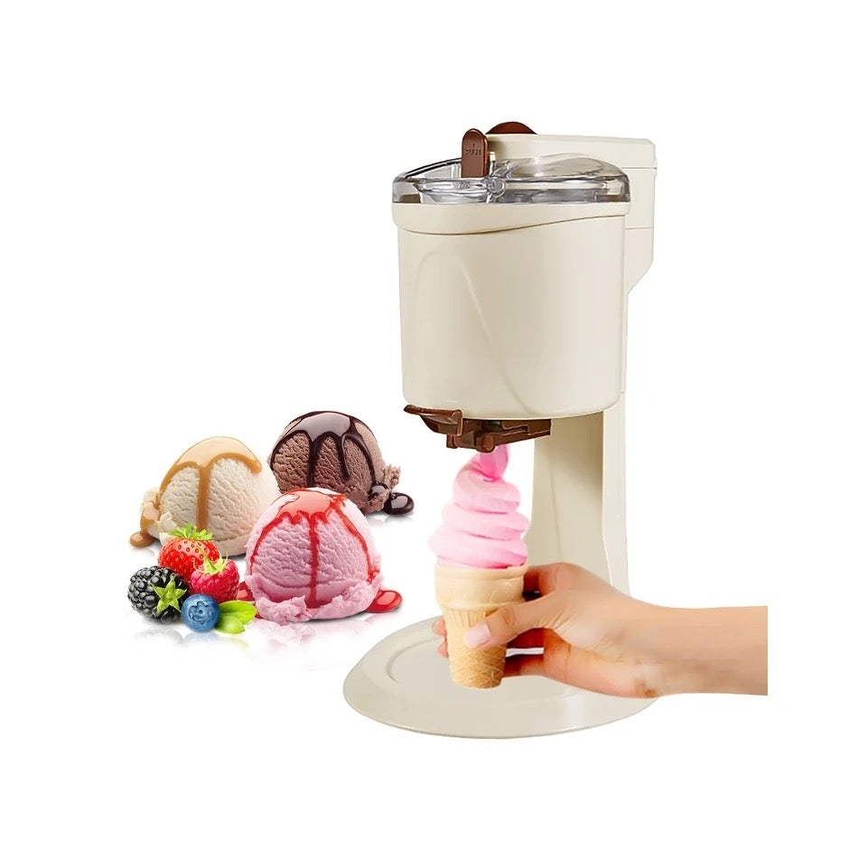Automatic Frozen Fruit Ice Cream Machine Maker for Home Use DIY 1L Fruit Dessert Machine Milkshake Machine Electric Ice Cream Maker for Making Healthy Soft Serve Sherbet,Cone