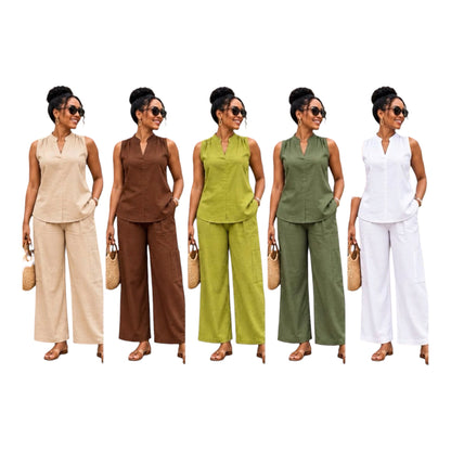 Ladies SummerCasual Two-Piece Set-Various Colours