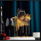 Classic 24 Piece Gold With Marble Handle Dinner Cutlery Set - Various Colour Options