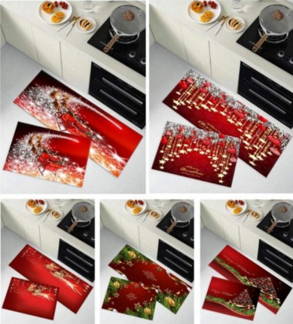 Christmas Kitchen Mats 2Pc - Various Options