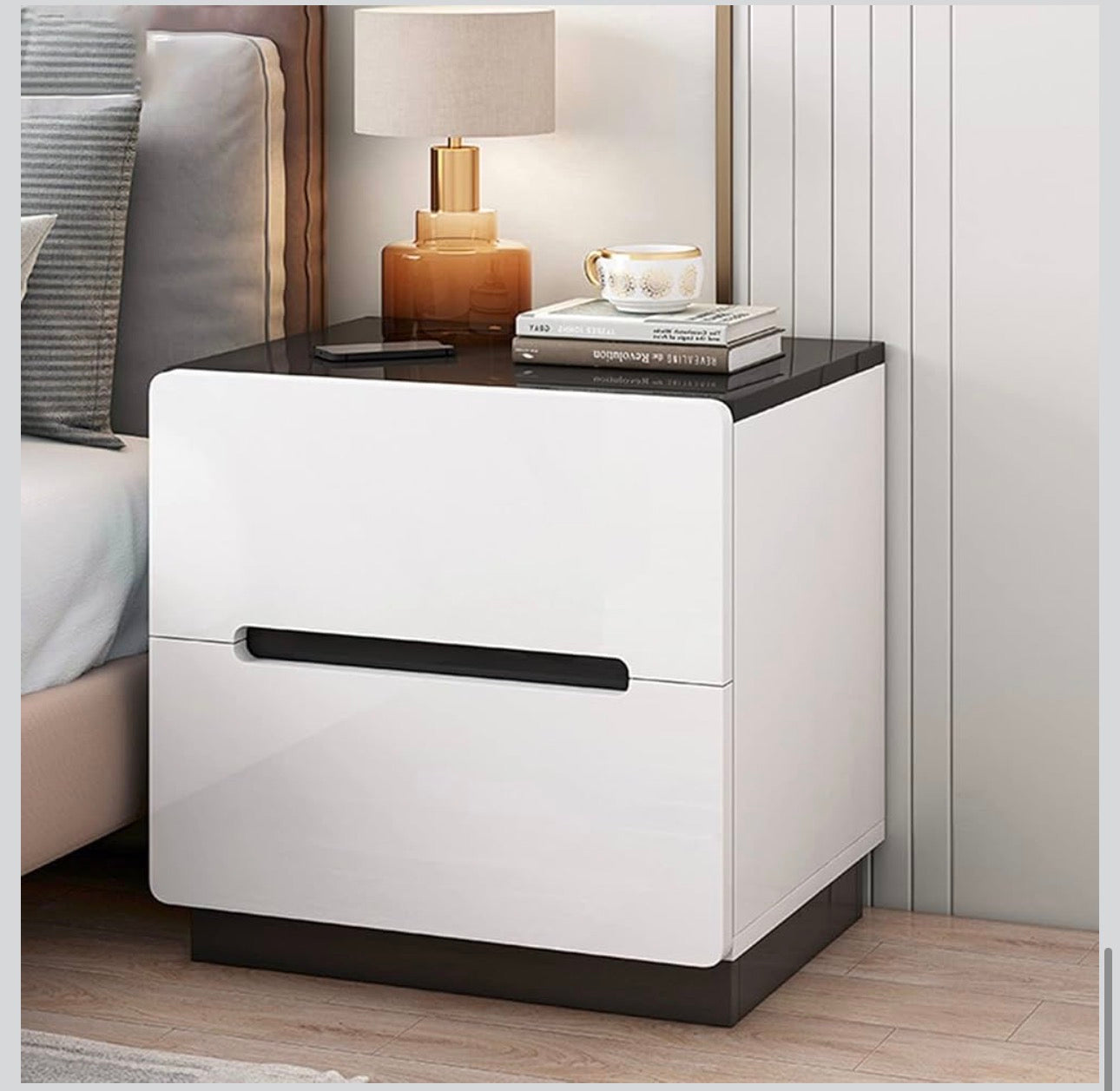 MFURN Minimalist Modern Bedside Pedestal Nightstand-Various Options