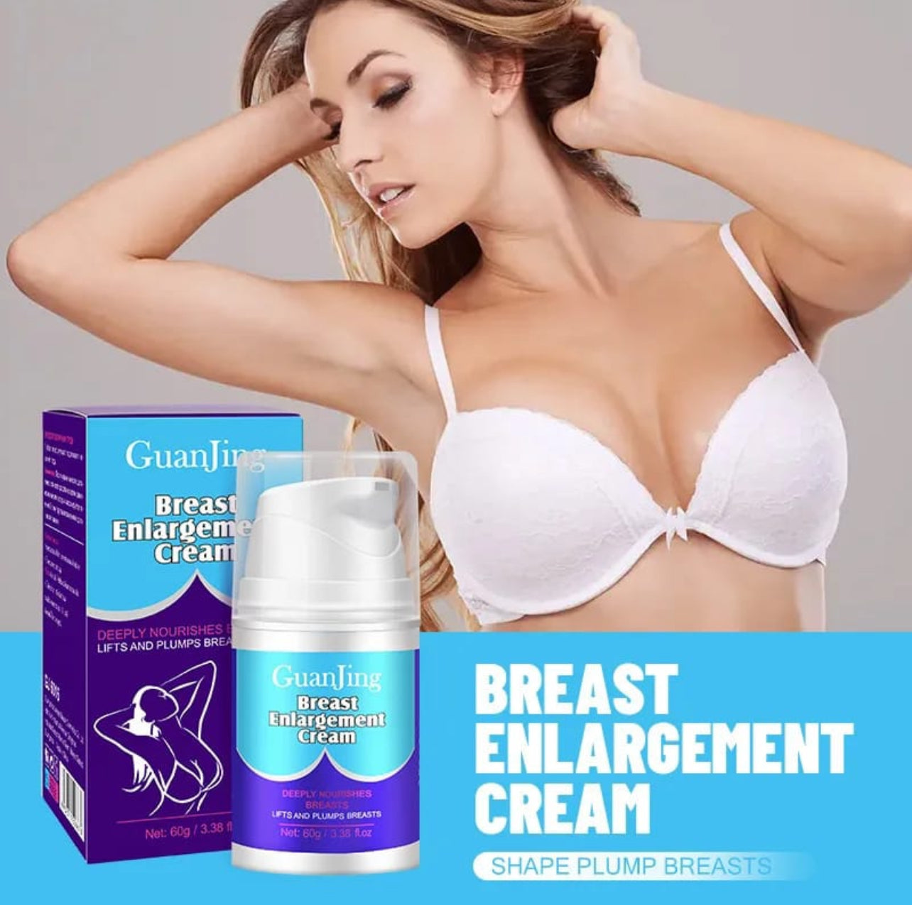 Breast Enhancement Cream, Breast Enlargement, Natural Breast Firming And Lifting Cream For Women 60ml