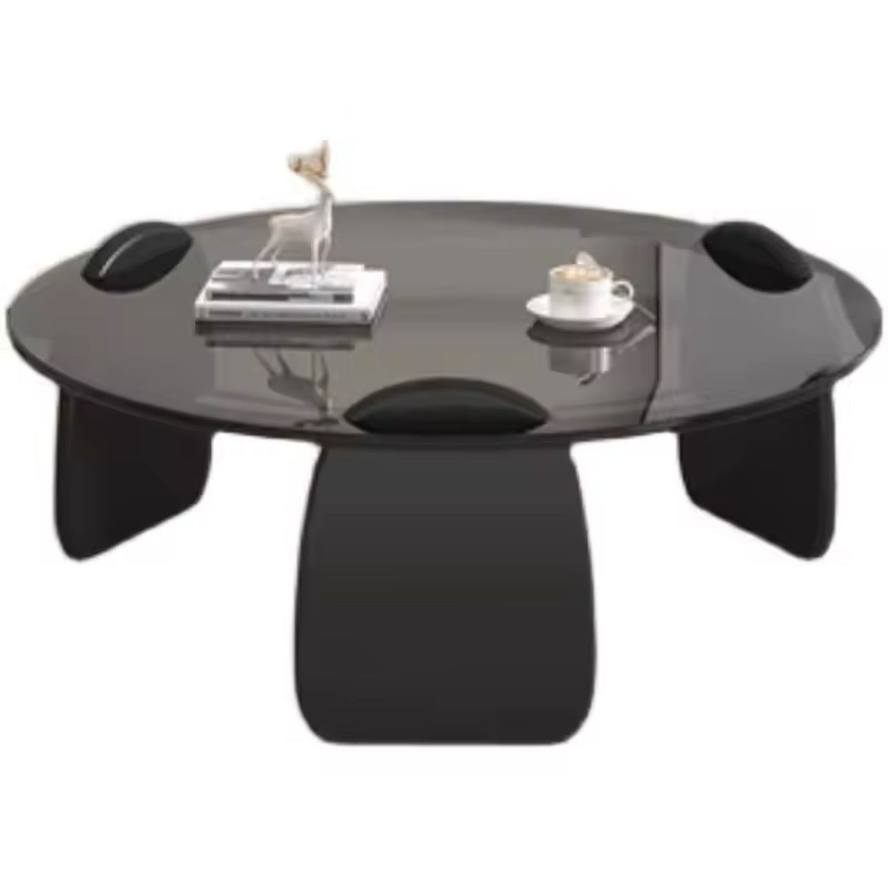 Living Room Coffee Tables Floor Modern Elegant Glass Bedroom Coffee Tables Center Round Home Furniture 2pc Nesting Set