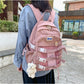 Large Capacity Simple Tag Daily Bag Men's Women's Rucksack Popular Korean Backpack Lightweight Rucksack A4 Stylish Cute High Fashion