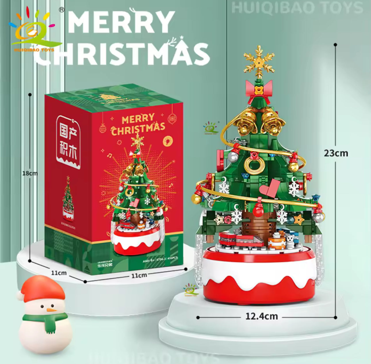 Children’s Mini Christmas Tree Music Box – DIY Micro Building Bricks