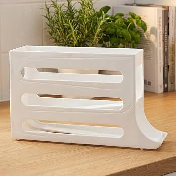 MHome Egg Dispenser for Refrigerator, 4 Tier Auto Rolling Egg Organizer for Refrigerator, Large Capacity Egg Container for Refrigerator, e-Saving Fridge Organizers and Storage