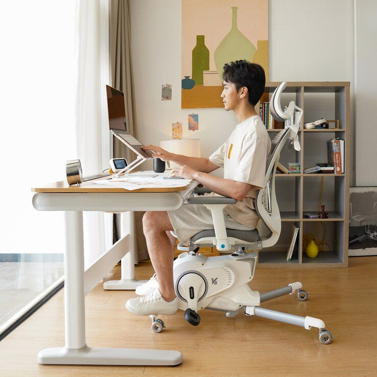 V6 ErgoBike Office Fitness Chair | Built-In Exercise Bike for Office and Home