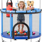 Trampoline for Kids with Enclosure, Gymnastics Bar & Toy, 140cm